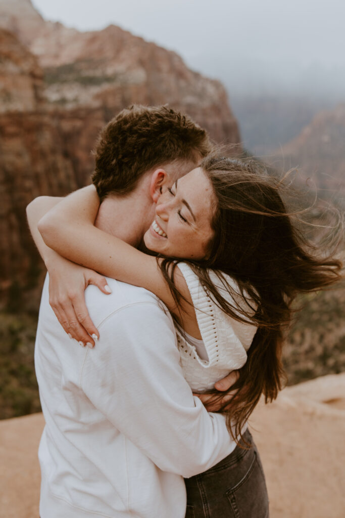 Kylie and Jackson | Zion National Park Engagements | Southern Utah Wedding and Elopement Photographer, Emily Dawn Photo