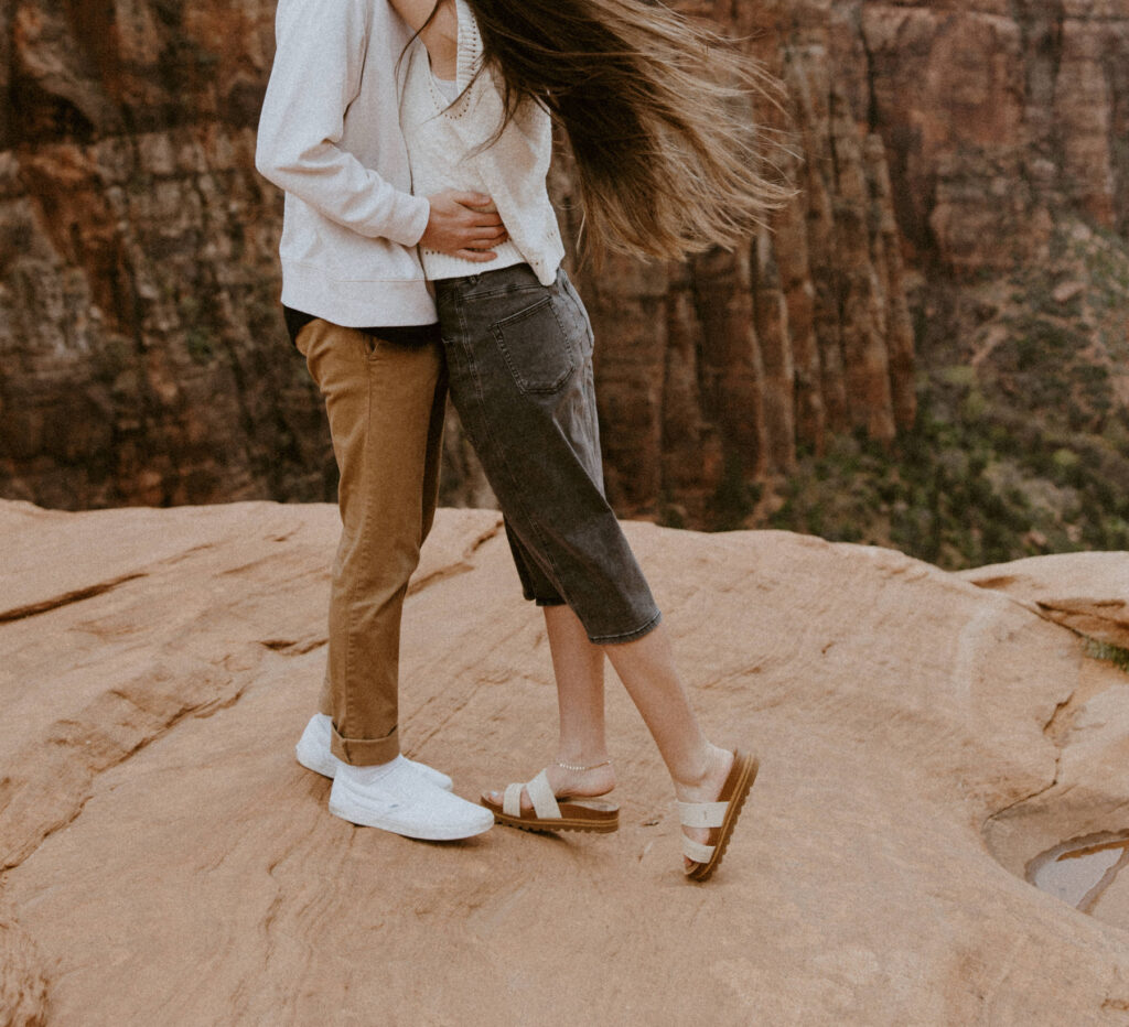 Kylie and Jackson | Zion National Park Engagements | Southern Utah Wedding and Elopement Photographer, Emily Dawn Photo