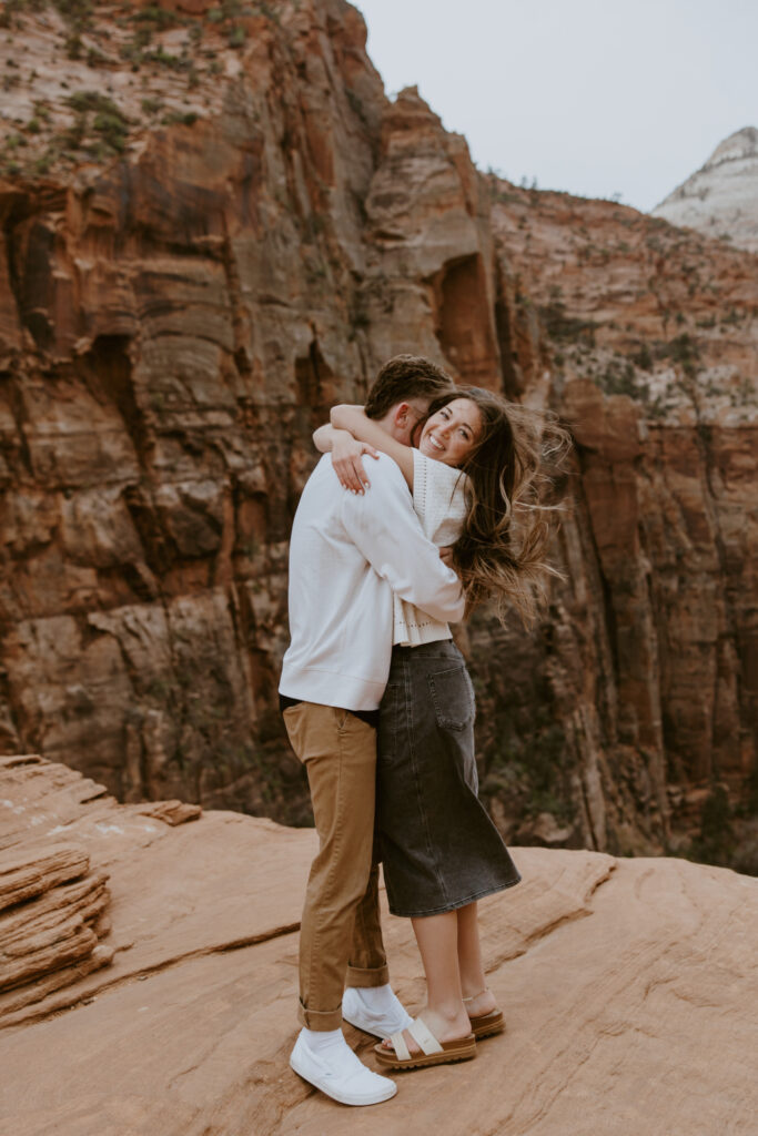 Kylie and Jackson | Zion National Park Engagements | Southern Utah Wedding and Elopement Photographer, Emily Dawn Photo