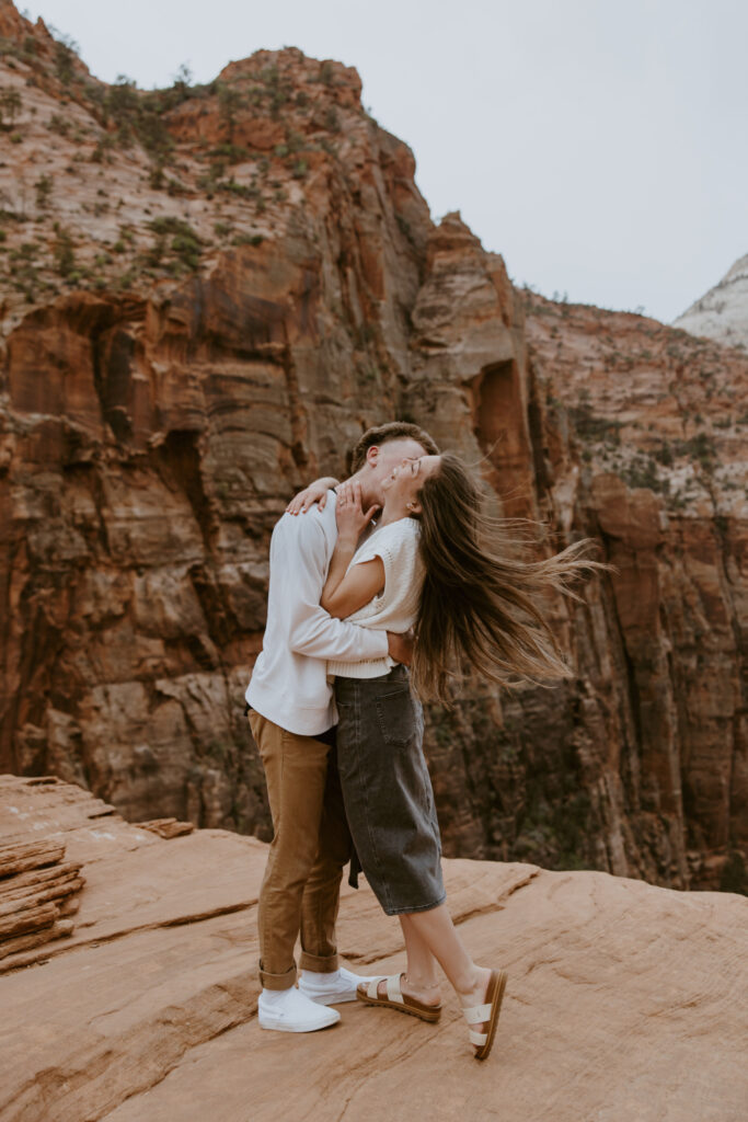 Kylie and Jackson | Zion National Park Engagements | Southern Utah Wedding and Elopement Photographer, Emily Dawn Photo