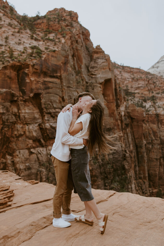 Kylie and Jackson | Zion National Park Engagements | Southern Utah Wedding and Elopement Photographer, Emily Dawn Photo