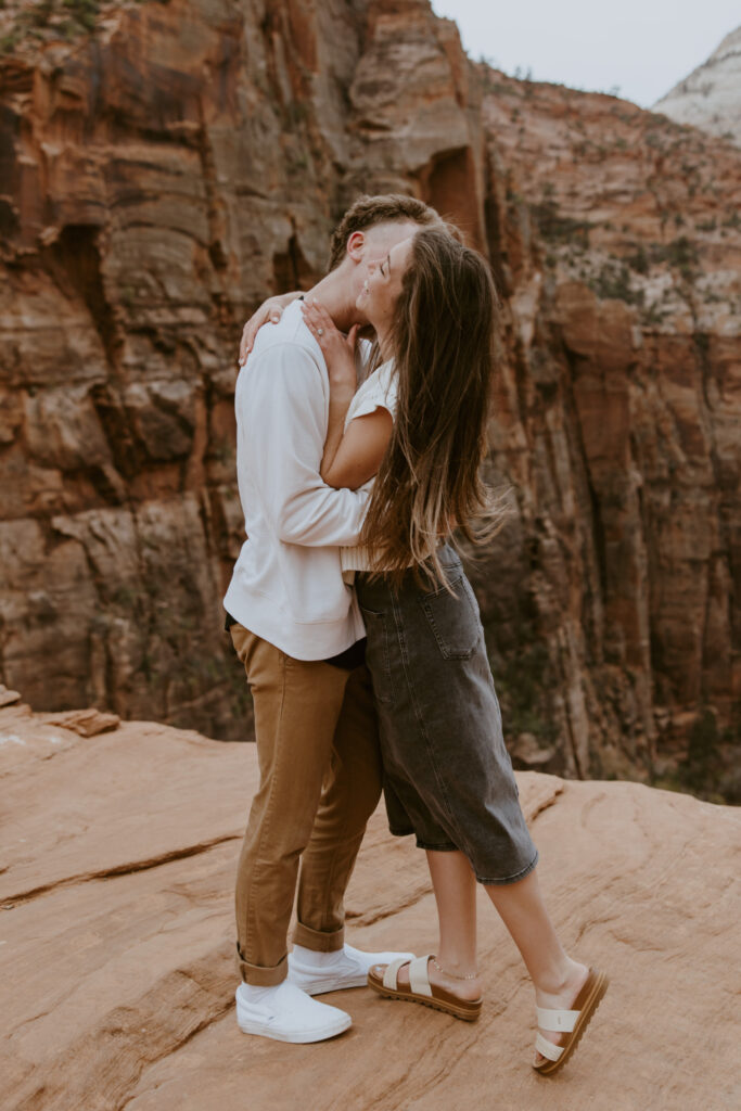 Kylie and Jackson | Zion National Park Engagements | Southern Utah Wedding and Elopement Photographer, Emily Dawn Photo