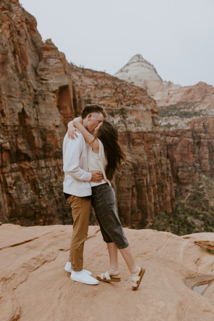 Kylie and Jackson | Zion National Park Engagements | Southern Utah Wedding and Elopement Photographer, Emily Dawn Photo