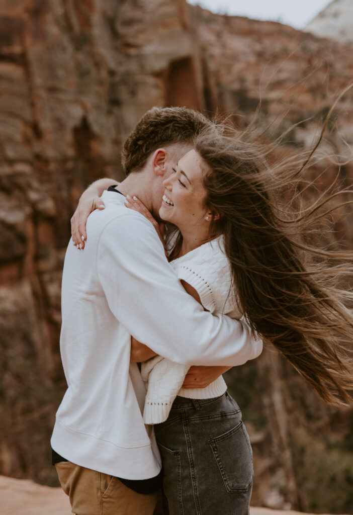 Kylie and Jackson | Zion National Park Engagements | Southern Utah Wedding and Elopement Photographer, Emily Dawn Photo