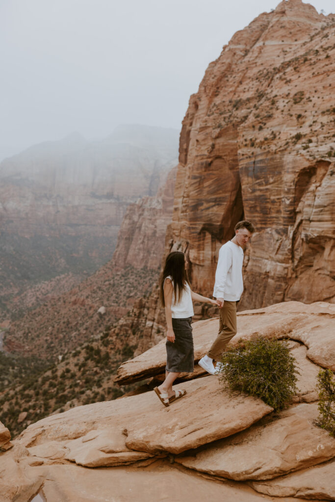 Kylie and Jackson | Zion National Park Engagements | Southern Utah Wedding and Elopement Photographer, Emily Dawn Photo