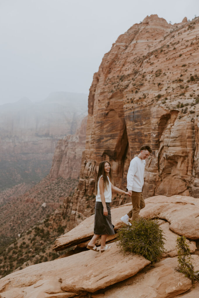 Kylie and Jackson | Zion National Park Engagements | Southern Utah Wedding and Elopement Photographer, Emily Dawn Photo