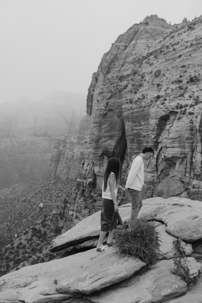 Kylie and Jackson | Zion National Park Engagements | Southern Utah Wedding and Elopement Photographer, Emily Dawn Photo