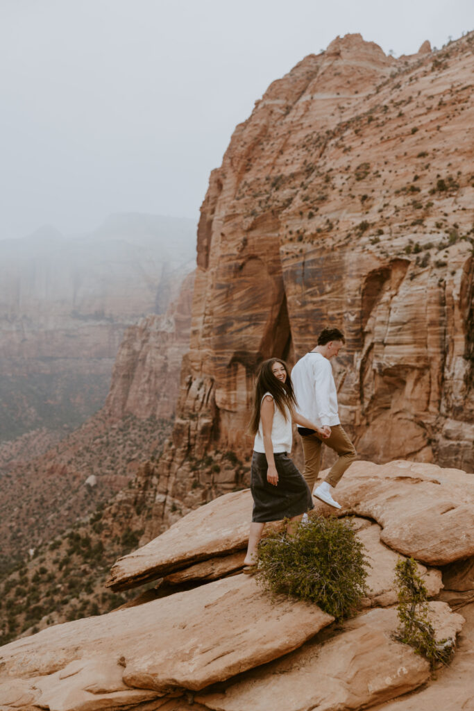 Kylie and Jackson | Zion National Park Engagements | Southern Utah Wedding and Elopement Photographer, Emily Dawn Photo