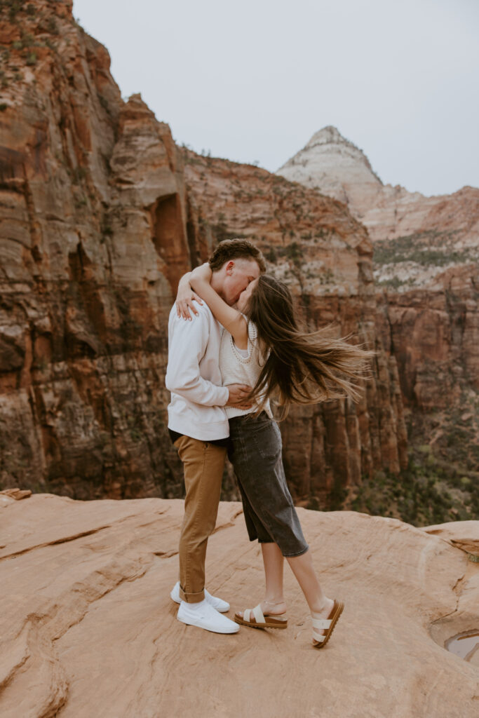 Kylie and Jackson | Zion National Park Engagements | Southern Utah Wedding and Elopement Photographer, Emily Dawn Photo