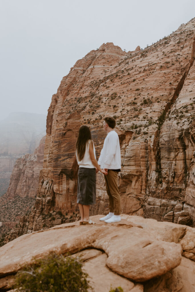 Kylie and Jackson | Zion National Park Engagements | Southern Utah Wedding and Elopement Photographer, Emily Dawn Photo