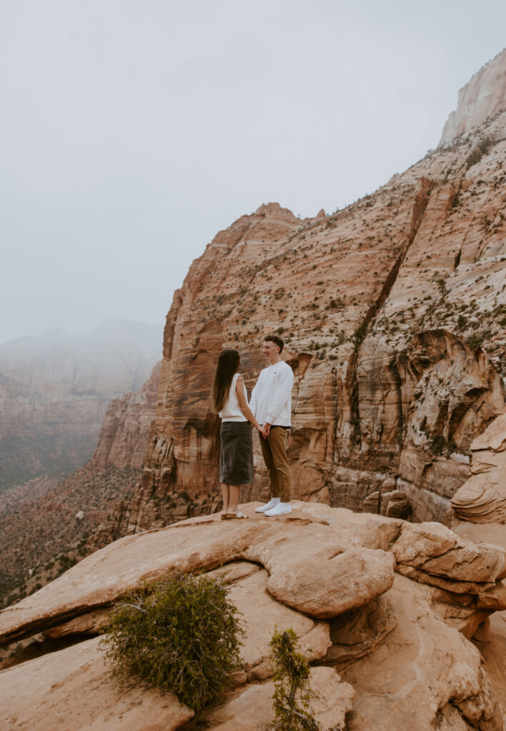 Kylie and Jackson | Zion National Park Engagements | Southern Utah Wedding and Elopement Photographer, Emily Dawn Photo