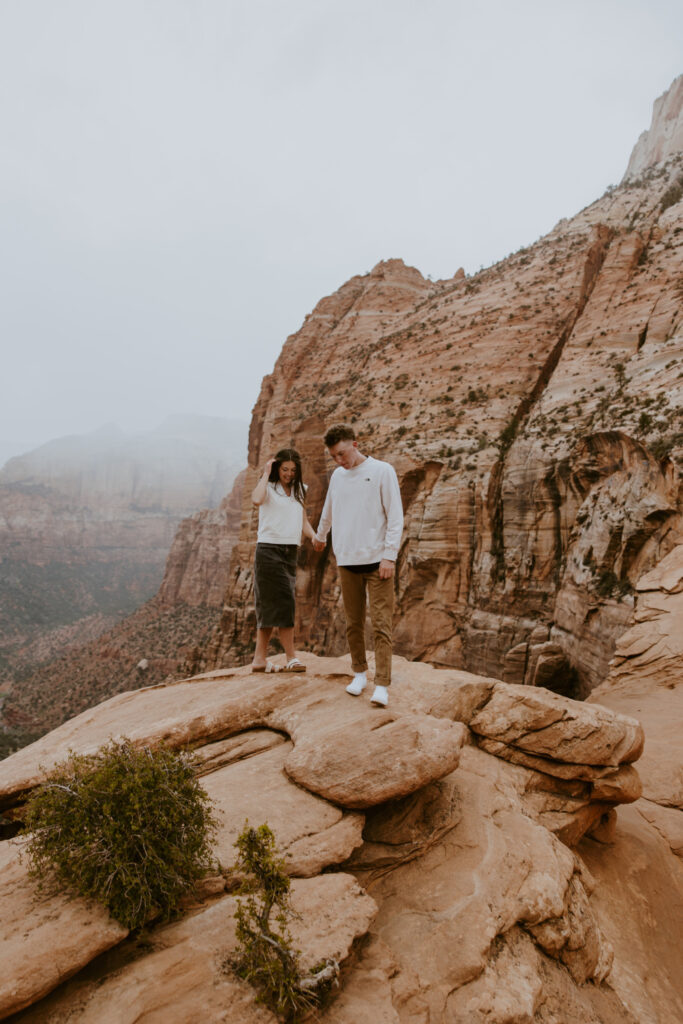 Kylie and Jackson | Zion National Park Engagements | Southern Utah Wedding and Elopement Photographer, Emily Dawn Photo