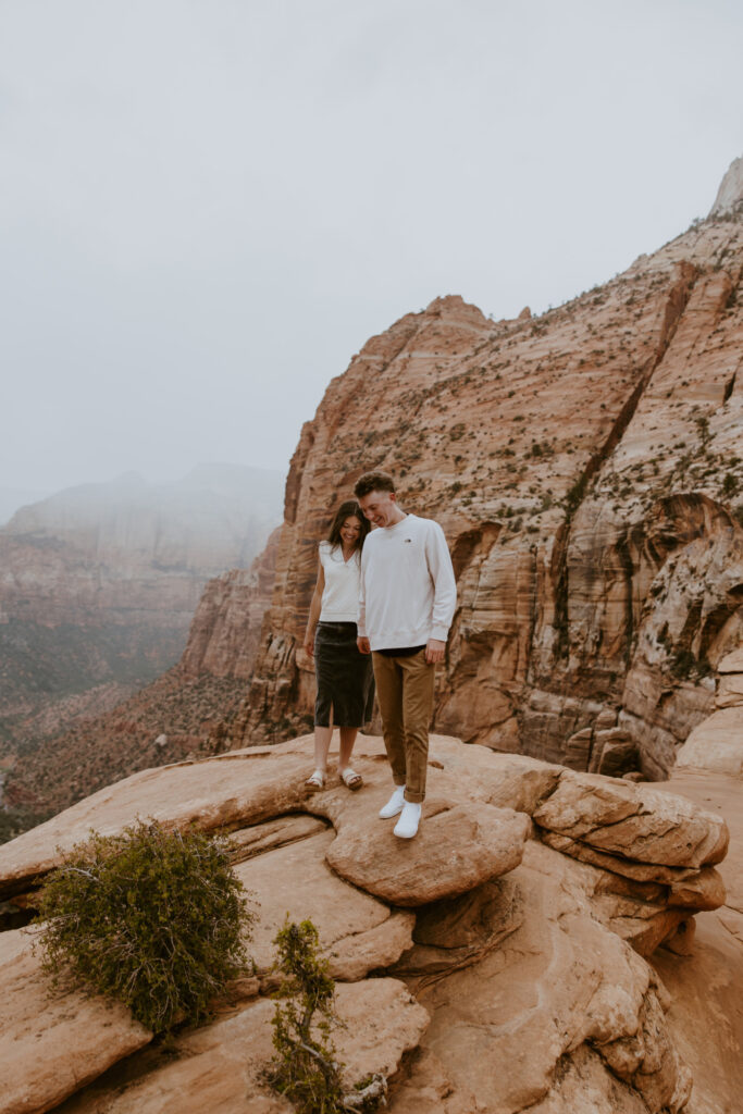 Kylie and Jackson | Zion National Park Engagements | Southern Utah Wedding and Elopement Photographer, Emily Dawn Photo