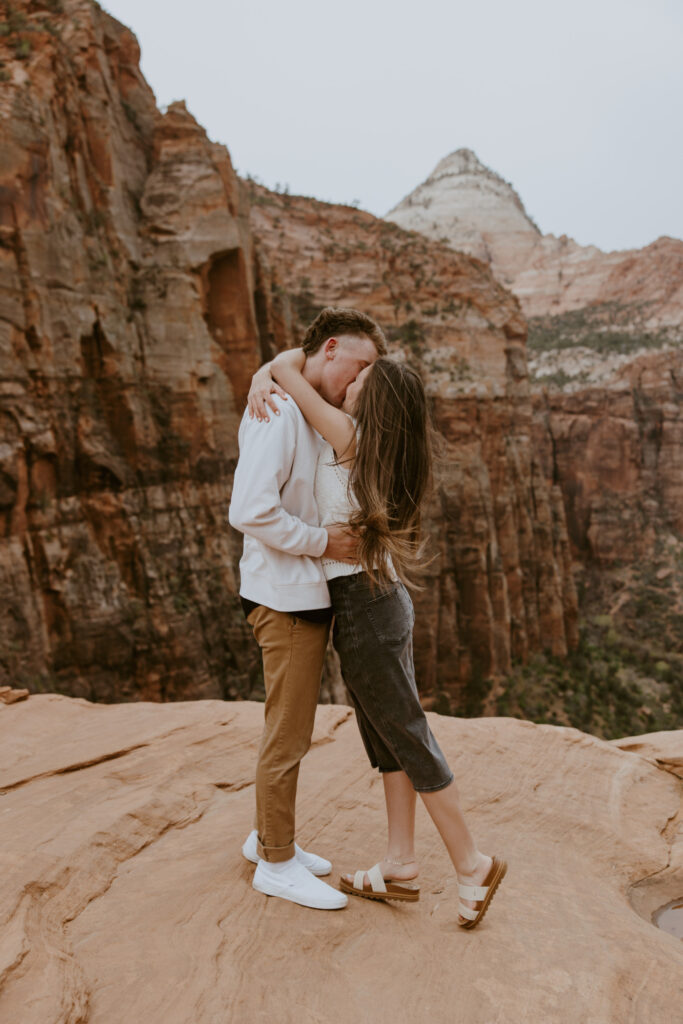 Kylie and Jackson | Zion National Park Engagements | Southern Utah Wedding and Elopement Photographer, Emily Dawn Photo