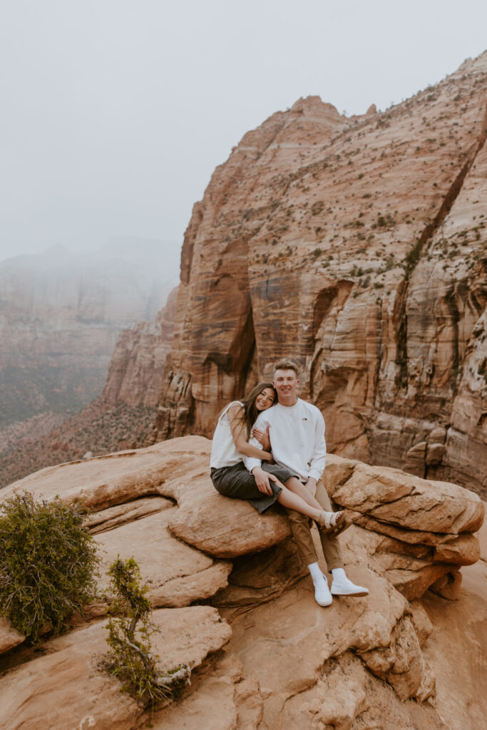 Kylie and Jackson | Zion National Park Engagements | Southern Utah Wedding and Elopement Photographer, Emily Dawn Photo