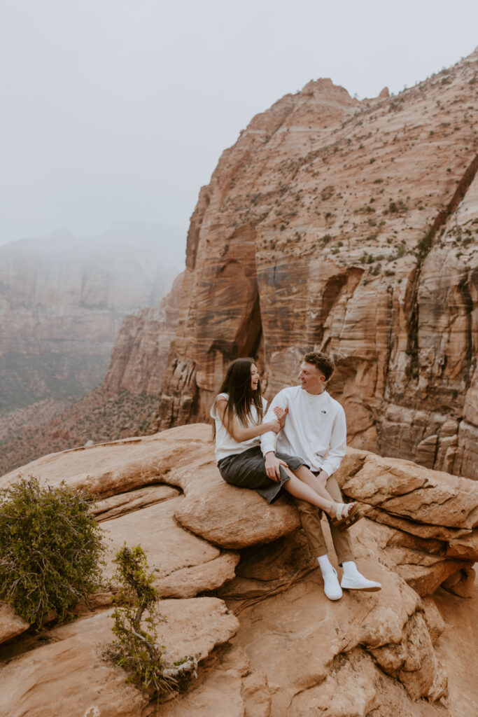 Kylie and Jackson | Zion National Park Engagements | Southern Utah Wedding and Elopement Photographer, Emily Dawn Photo