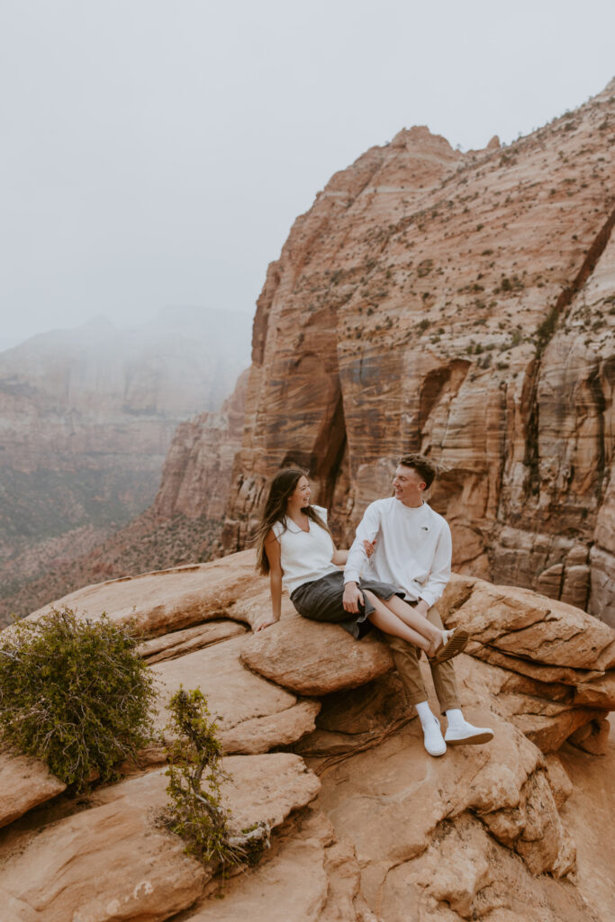 Kylie and Jackson | Zion National Park Engagements | Southern Utah Wedding and Elopement Photographer, Emily Dawn Photo