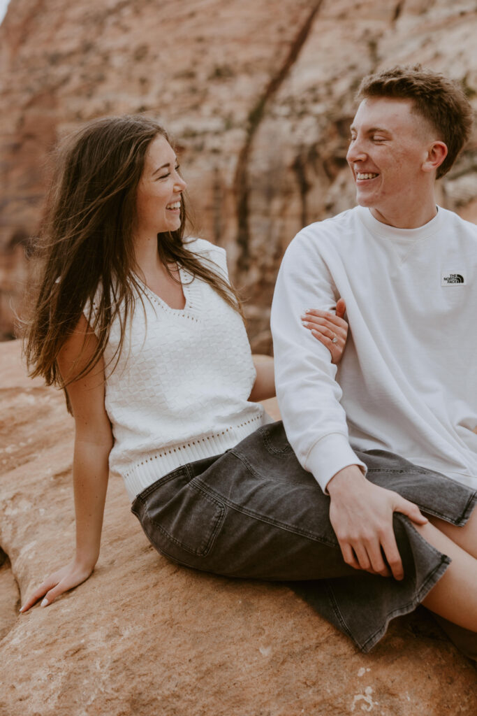 Kylie and Jackson | Zion National Park Engagements | Southern Utah Wedding and Elopement Photographer, Emily Dawn Photo