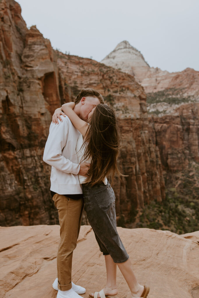 Kylie and Jackson | Zion National Park Engagements | Southern Utah Wedding and Elopement Photographer, Emily Dawn Photo