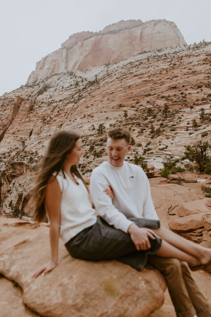 Kylie and Jackson | Zion National Park Engagements | Southern Utah Wedding and Elopement Photographer, Emily Dawn Photo