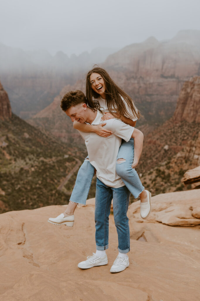 Kylie and Jackson | Zion National Park Engagements | Southern Utah Wedding and Elopement Photographer, Emily Dawn Photo