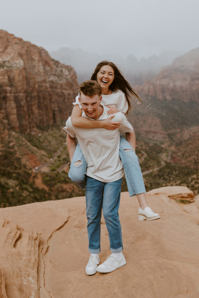 Kylie and Jackson | Zion National Park Engagements | Southern Utah Wedding and Elopement Photographer, Emily Dawn Photo