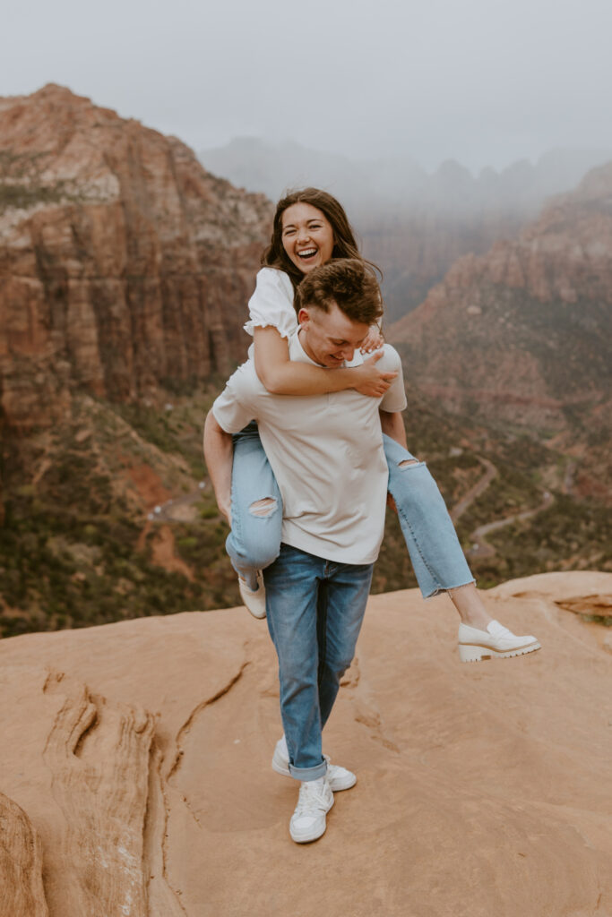 Kylie and Jackson | Zion National Park Engagements | Southern Utah Wedding and Elopement Photographer, Emily Dawn Photo