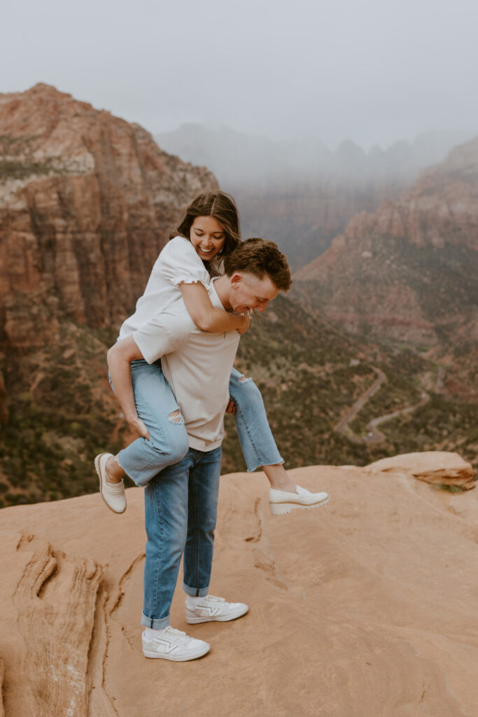 Kylie and Jackson | Zion National Park Engagements | Southern Utah Wedding and Elopement Photographer, Emily Dawn Photo