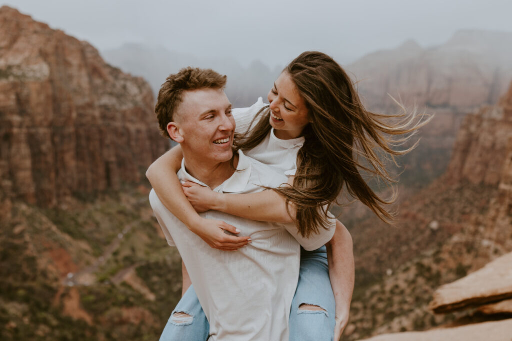 Kylie and Jackson | Zion National Park Engagements | Southern Utah Wedding and Elopement Photographer, Emily Dawn Photo