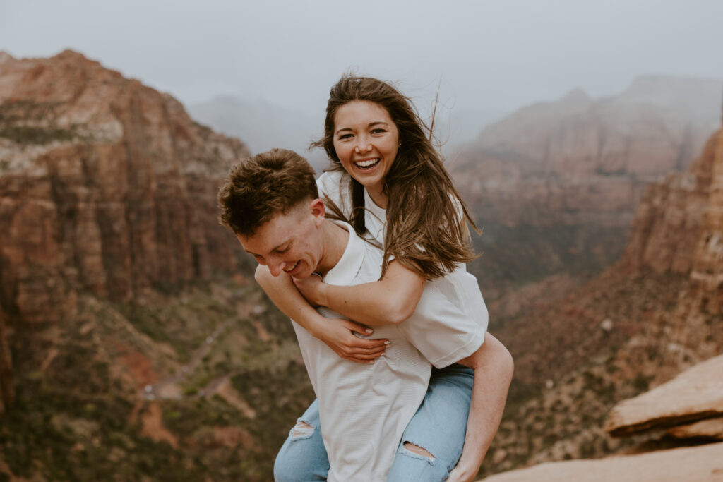 Kylie and Jackson | Zion National Park Engagements | Southern Utah Wedding and Elopement Photographer, Emily Dawn Photo