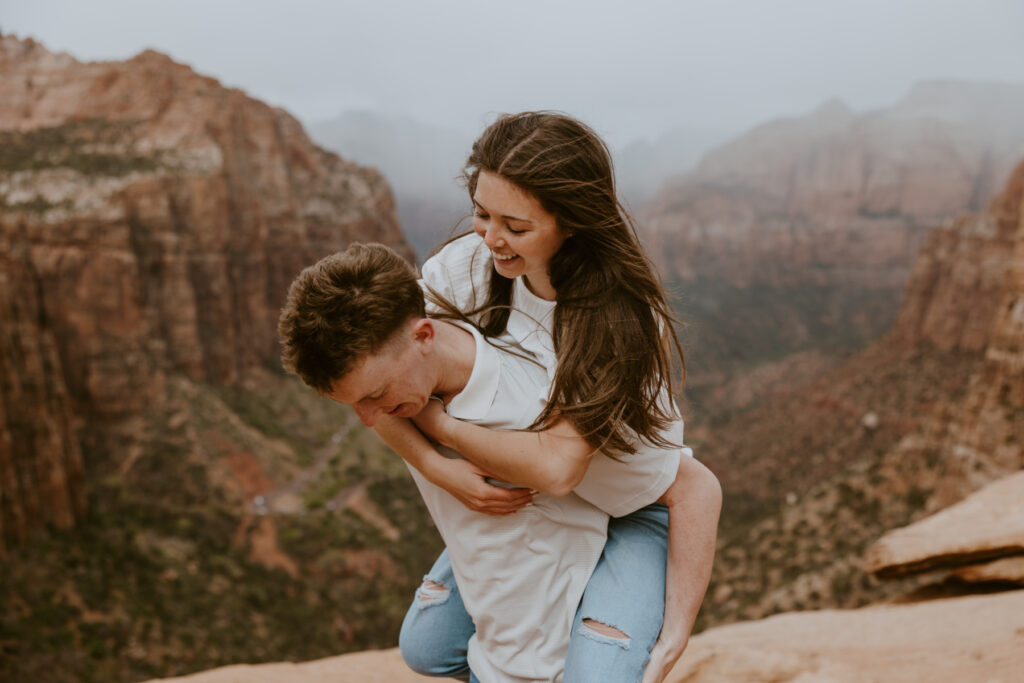 Kylie and Jackson | Zion National Park Engagements | Southern Utah Wedding and Elopement Photographer, Emily Dawn Photo