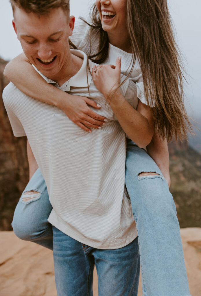 Kylie and Jackson | Zion National Park Engagements | Southern Utah Wedding and Elopement Photographer, Emily Dawn Photo