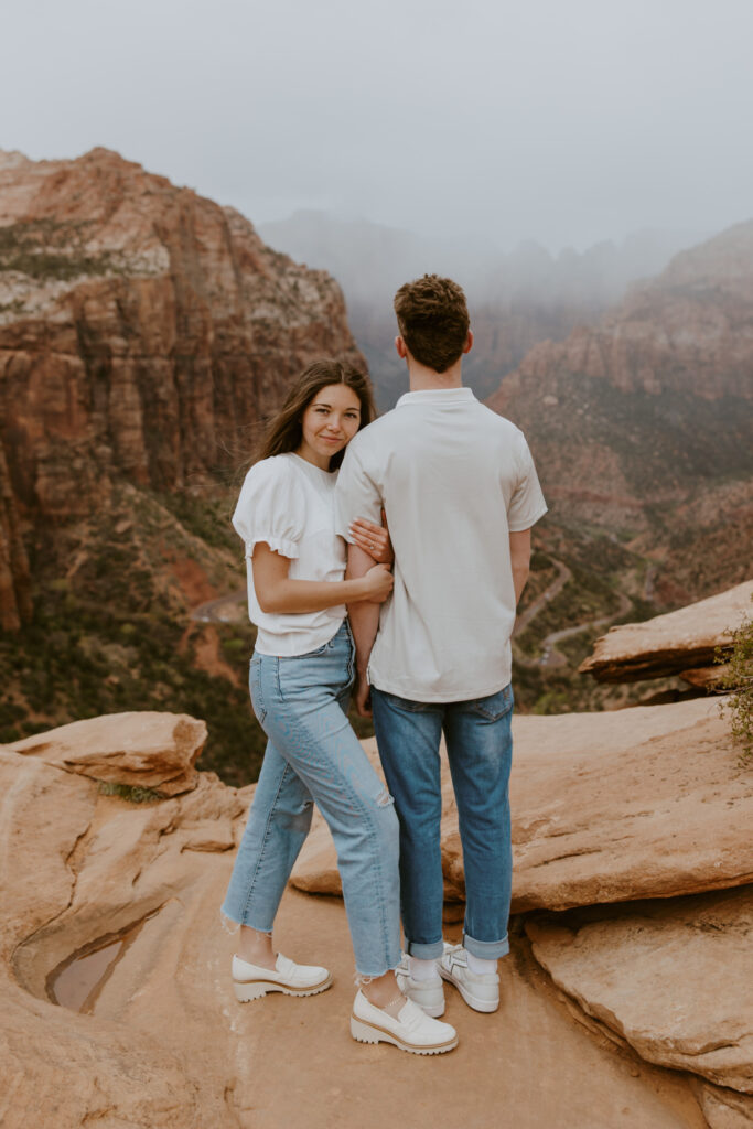 Kylie and Jackson | Zion National Park Engagements | Southern Utah Wedding and Elopement Photographer, Emily Dawn Photo