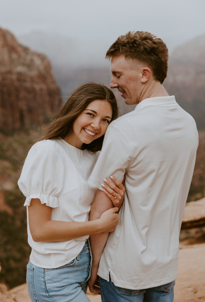 Kylie and Jackson | Zion National Park Engagements | Southern Utah Wedding and Elopement Photographer, Emily Dawn Photo