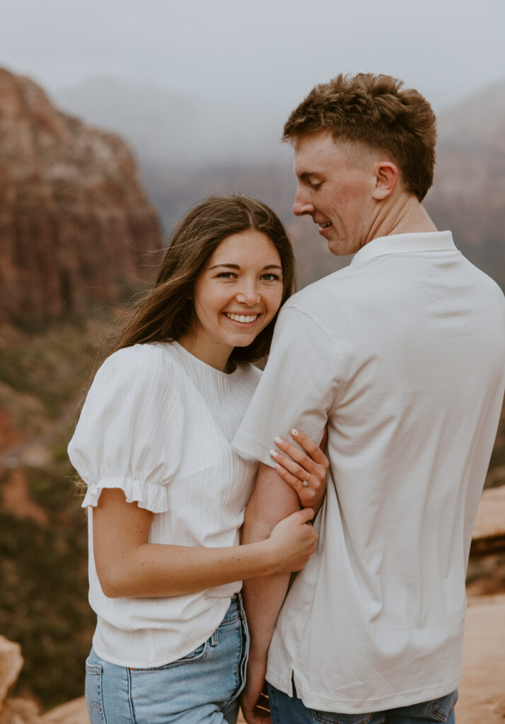 Kylie and Jackson | Zion National Park Engagements | Southern Utah Wedding and Elopement Photographer, Emily Dawn Photo