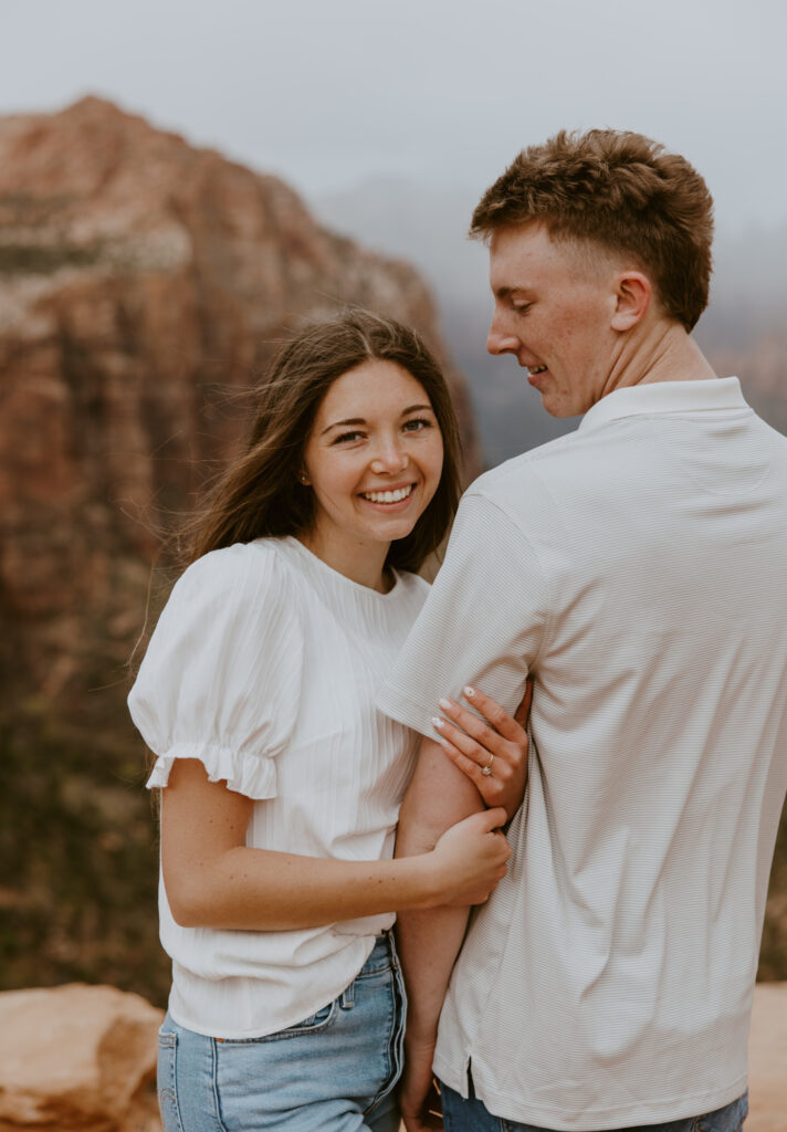 Kylie and Jackson | Zion National Park Engagements | Southern Utah Wedding and Elopement Photographer, Emily Dawn Photo