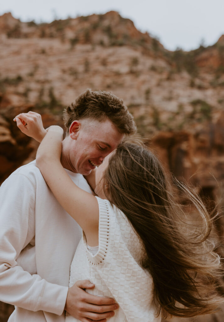 Kylie and Jackson | Zion National Park Engagements | Southern Utah Wedding and Elopement Photographer, Emily Dawn Photo