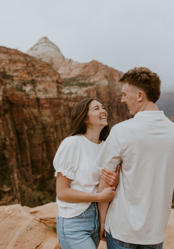 Kylie and Jackson | Zion National Park Engagements | Southern Utah Wedding and Elopement Photographer, Emily Dawn Photo