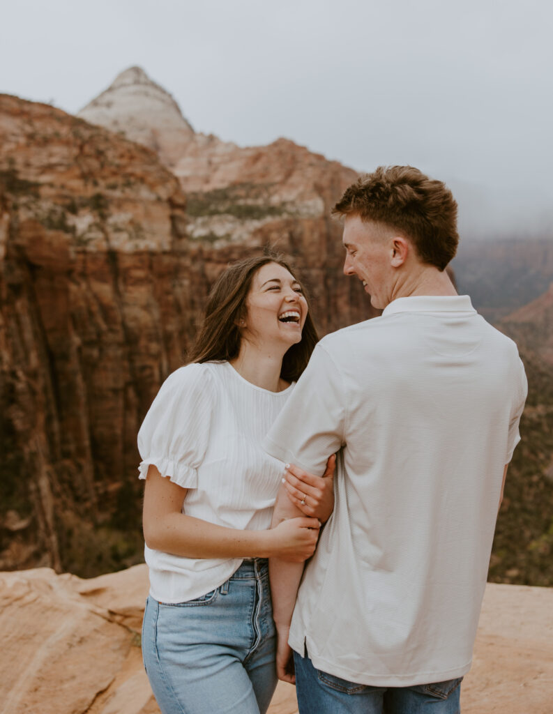 Kylie and Jackson | Zion National Park Engagements | Southern Utah Wedding and Elopement Photographer, Emily Dawn Photo