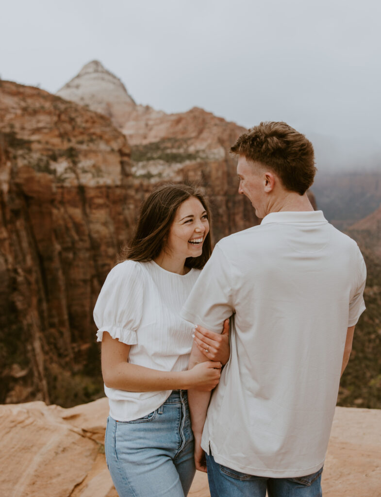 Kylie and Jackson | Zion National Park Engagements | Southern Utah Wedding and Elopement Photographer, Emily Dawn Photo