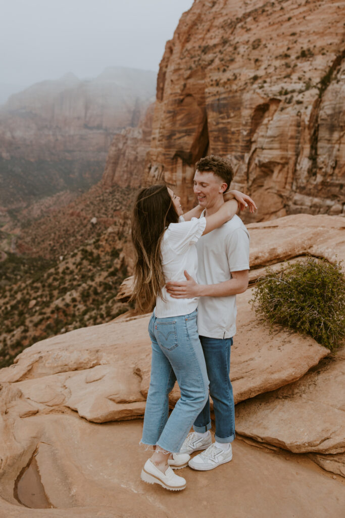 Kylie and Jackson | Zion National Park Engagements | Southern Utah Wedding and Elopement Photographer, Emily Dawn Photo