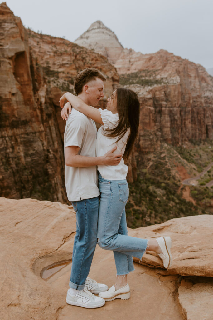 Kylie and Jackson | Zion National Park Engagements | Southern Utah Wedding and Elopement Photographer, Emily Dawn Photo