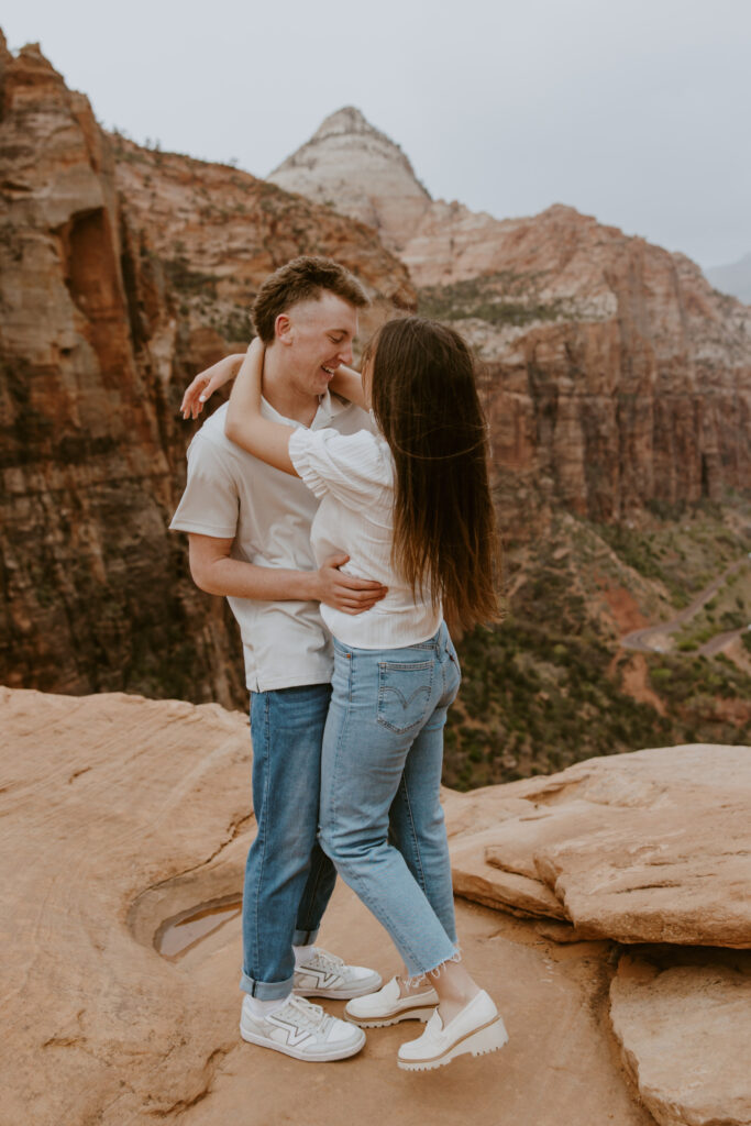 Kylie and Jackson | Zion National Park Engagements | Southern Utah Wedding and Elopement Photographer, Emily Dawn Photo