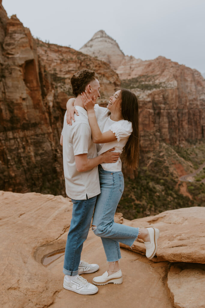 Kylie and Jackson | Zion National Park Engagements | Southern Utah Wedding and Elopement Photographer, Emily Dawn Photo