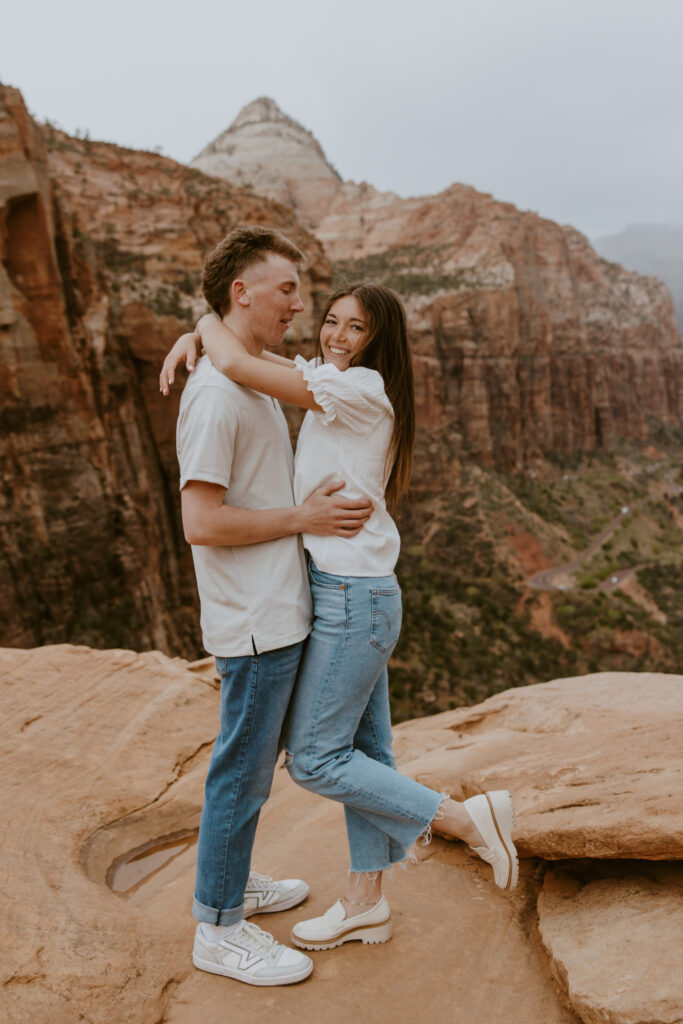 Kylie and Jackson | Zion National Park Engagements | Southern Utah Wedding and Elopement Photographer, Emily Dawn Photo