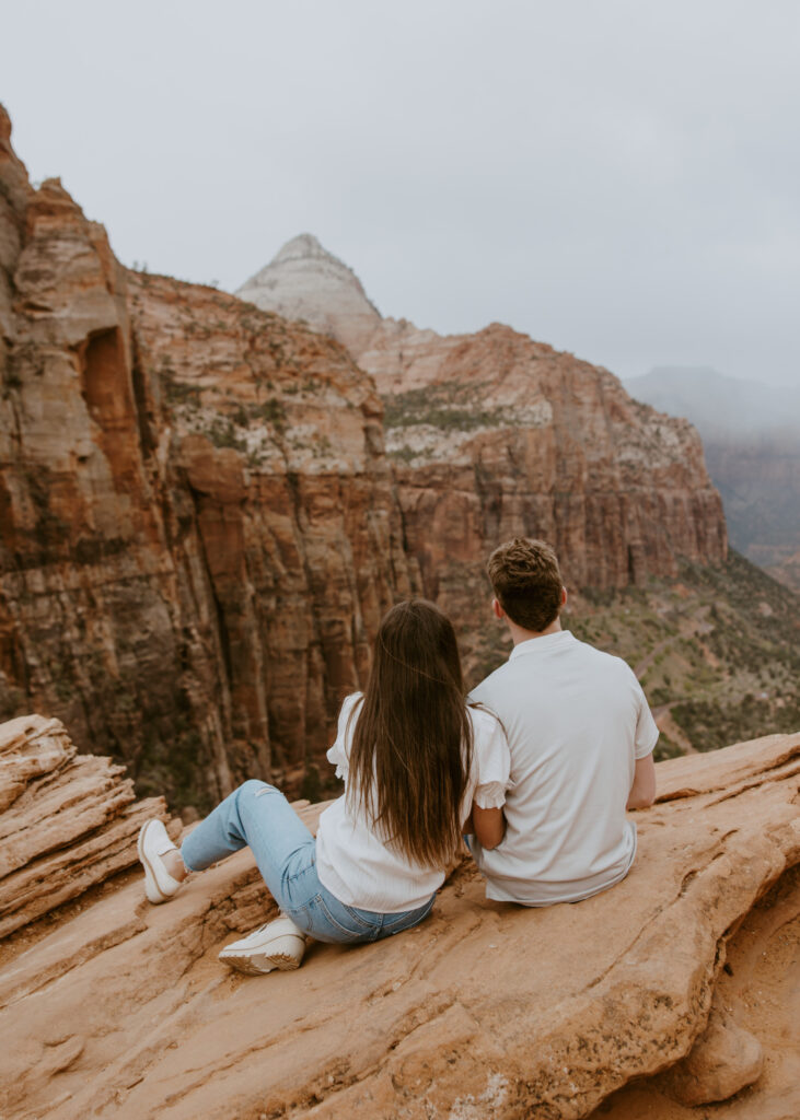 Kylie and Jackson | Zion National Park Engagements | Southern Utah Wedding and Elopement Photographer, Emily Dawn Photo