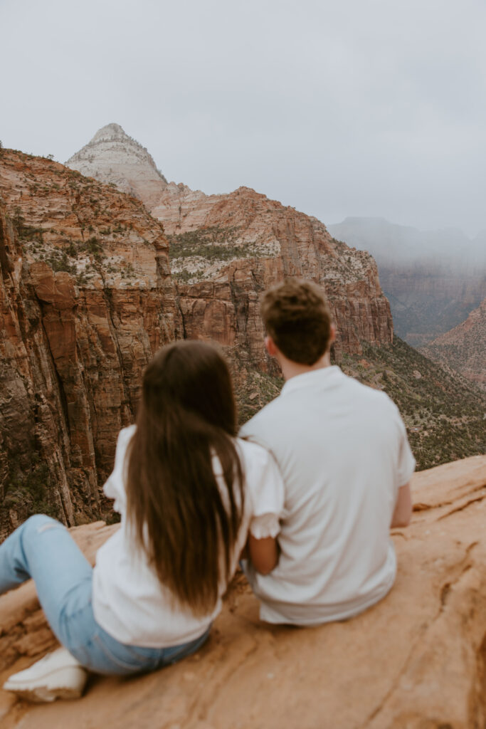 Kylie and Jackson | Zion National Park Engagements | Southern Utah Wedding and Elopement Photographer, Emily Dawn Photo