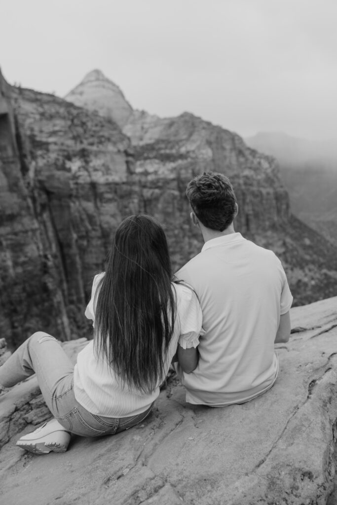 Kylie and Jackson | Zion National Park Engagements | Southern Utah Wedding and Elopement Photographer, Emily Dawn Photo