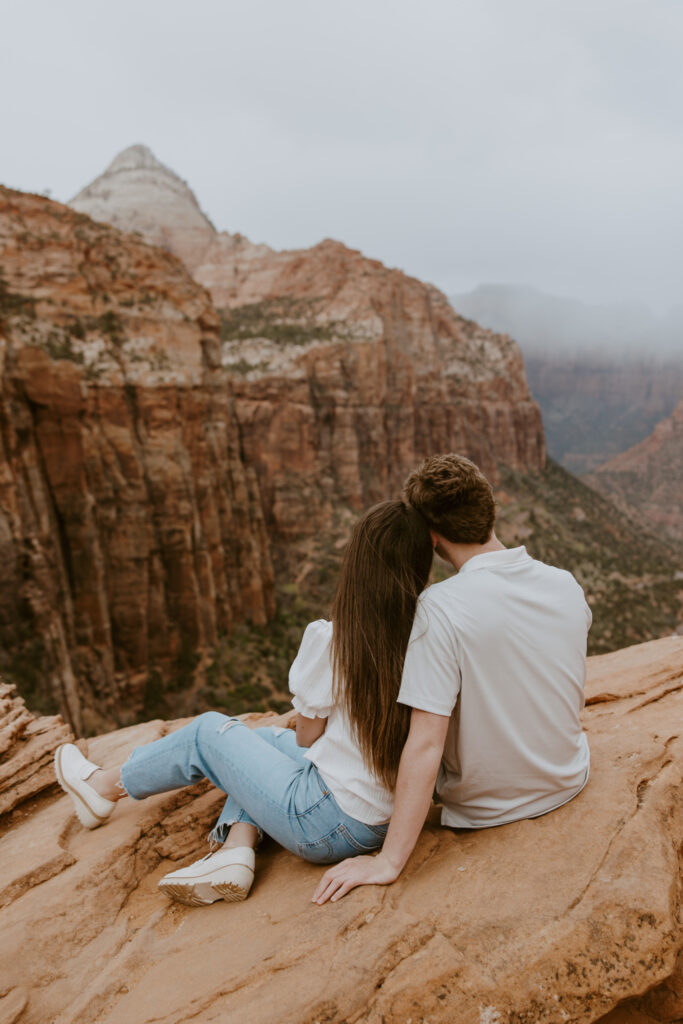 Kylie and Jackson | Zion National Park Engagements | Southern Utah Wedding and Elopement Photographer, Emily Dawn Photo