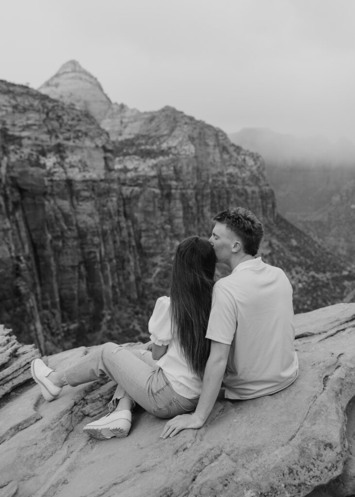 Kylie and Jackson | Zion National Park Engagements | Southern Utah Wedding and Elopement Photographer, Emily Dawn Photo